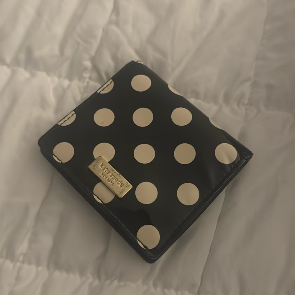 Kate Spade Black and White Polka Dot Wallet